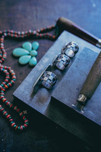 Patchwork Rings -- Chrysoprase and Lone Eagle Variscite