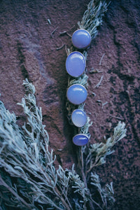 Zig Zag Rings -- Chalcedony