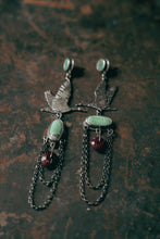 Load image into Gallery viewer, Wild Geese Earrings -- Ruby, Variscite and Turquoise