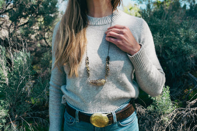 Friendly Pine Necklace -- Rutile Quartz