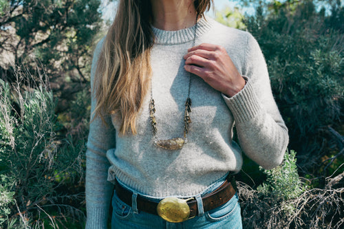 Friendly Pine Necklace -- Rutile Quartz