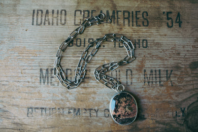 Leap of Faith Necklace -- Priday Plume Agate and Turquoise