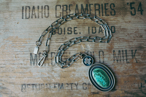 Winter River Necklace -- Malachite/Chrysocholla