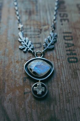 Winter River Necklace -- Moonstone