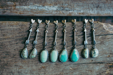 Aim True Earrings -- Variscite and Turquoise