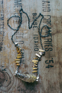 Friendly Pine Necklace -- Rutile Quartz