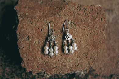 Petal Earrings -- Pearl