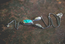Load image into Gallery viewer, Echo of Flight Lariat Necklace -- Blue Gem Turquoise