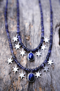 Summer Strands -- Lapis Lazuli, Iolite and Stars