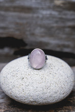 Load image into Gallery viewer, Apple Blossom Ring -- Rose Quartz -- Size 11