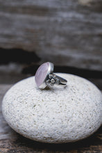 Load image into Gallery viewer, Apple Blossom Ring -- Rose Quartz -- Size 9.75