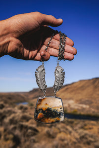 Hawk Eye Necklace -- Snake River Dendritic Agate