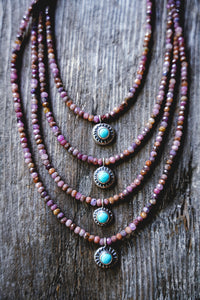Summer Strands -- Ruby and Turquoise Suns
