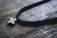 Load image into Gallery viewer, Summer Strands -- Lapis Lazuli Square Cross