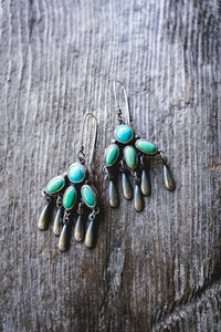 Pray For Rain Earrings -- Turquoise