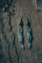 Load image into Gallery viewer, Fern Earrings -- Sterling and Ammonite