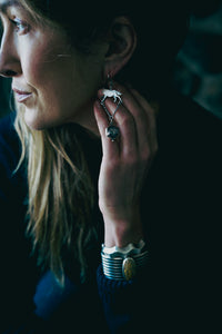 Alpha Earrings -- Sapphires -- Large