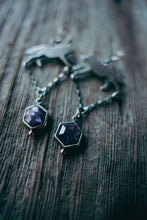 Load image into Gallery viewer, Alpha Earrings -- Sapphires -- Small