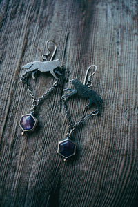 Alpha Earrings -- Sapphires -- Small