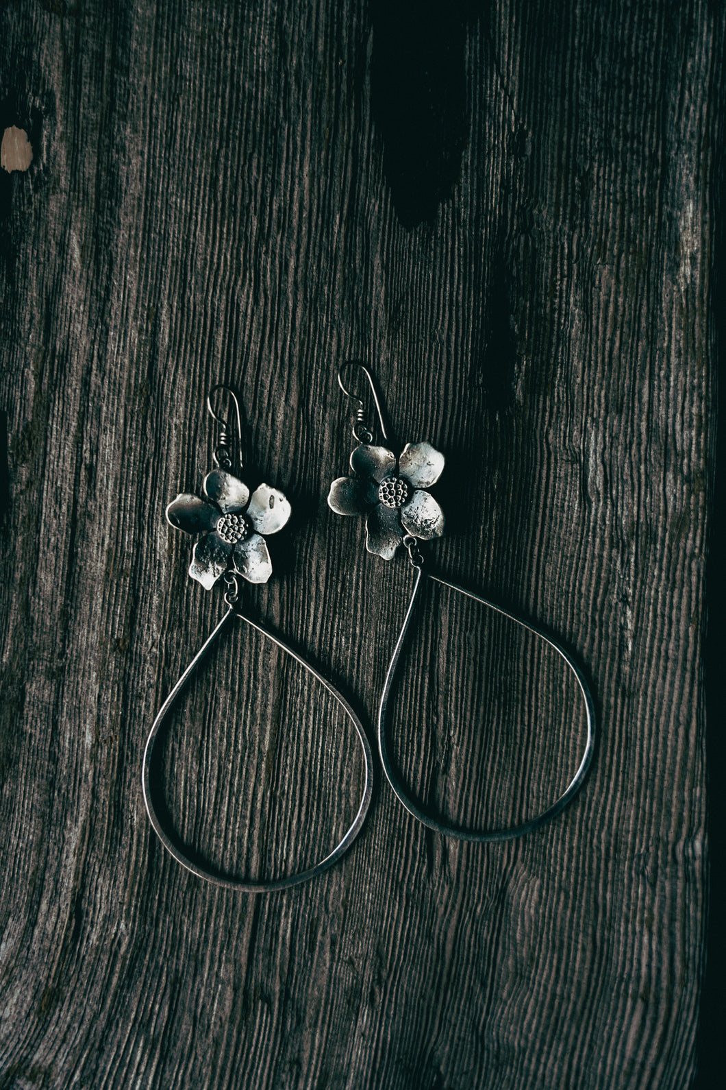 Apple Blossom Earrings -- Hoops