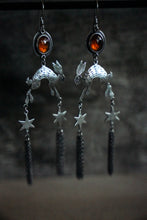 Load image into Gallery viewer, Jackrabbit and Dune Earrings -- Hessonite