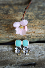 Load image into Gallery viewer, Apple Blossom Post Earrings -- Turquoise