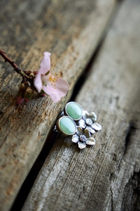 Apple Blossom Post Earrings -- Turquoise