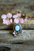 Load image into Gallery viewer, Apple Blossom Ring -- Turquoise -- Size 8.75