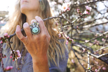 Load image into Gallery viewer, Apple Blossom Ring -- Turquoise -- 7.25