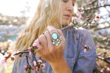 Load image into Gallery viewer, Apple Blossom Ring -- Turquoise -- Size 8.75