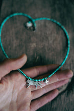Load image into Gallery viewer, Alpha Necklace -- Turquoise Wolves