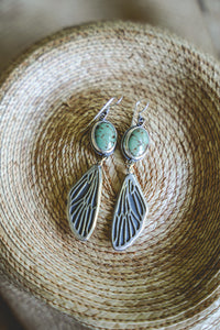 Glasswing Earrings -- Turquoise