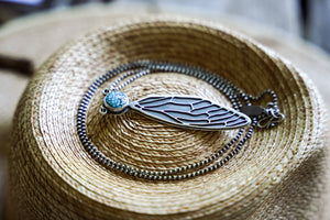 Glasswing Necklace -- Turquoise