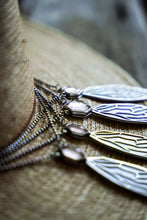Load image into Gallery viewer, Glass Wing Necklace -- Rose Quartz