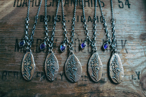 Fireweed Necklace -- Amethyst