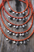Load image into Gallery viewer, Red Dirt Road Necklace -- Crosses and Yucca Pods