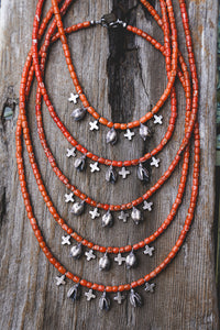 Red Dirt Road Necklace -- Crosses and Yucca Pods